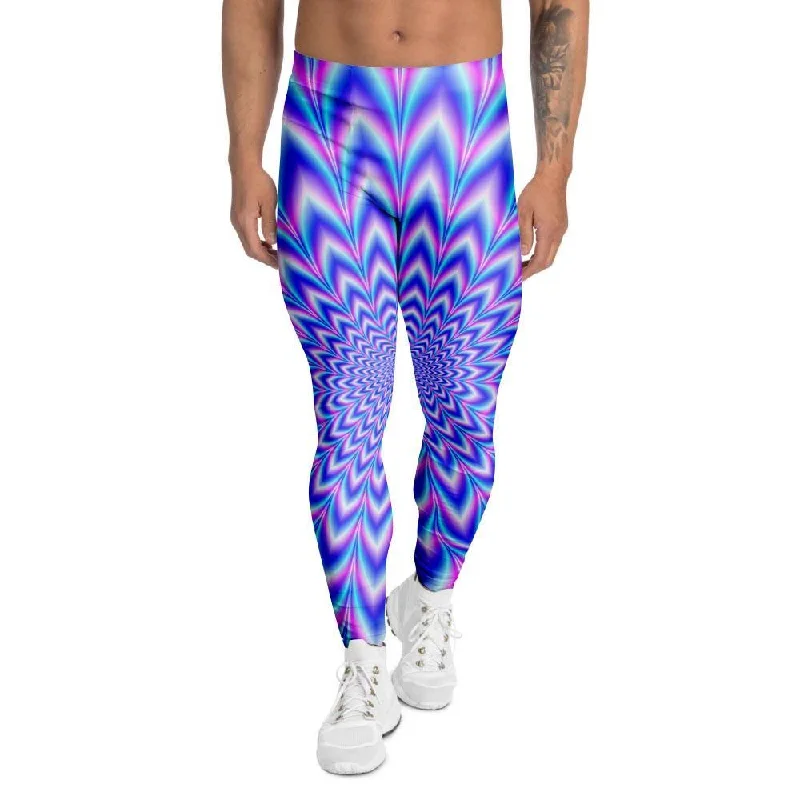 Blue Optical illusion Men's Leggings