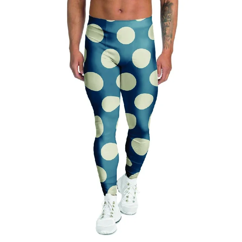 Blue Polka Dot Men's Leggings