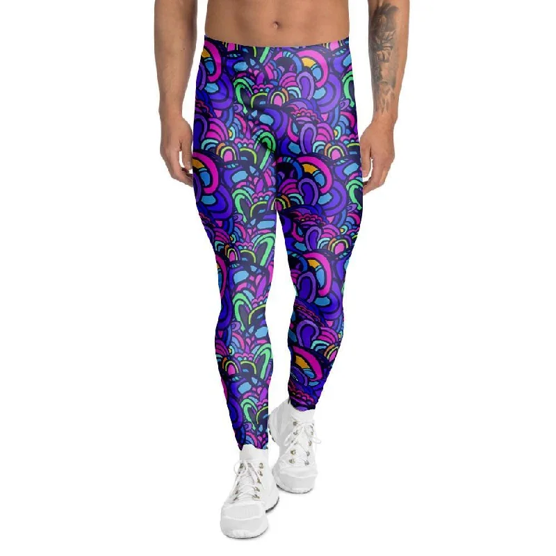 Blue Psychedelic Men's Leggings