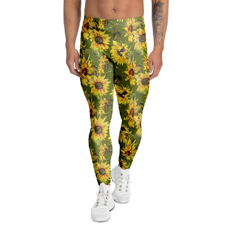 Botanical Sunflower Men's Leggings