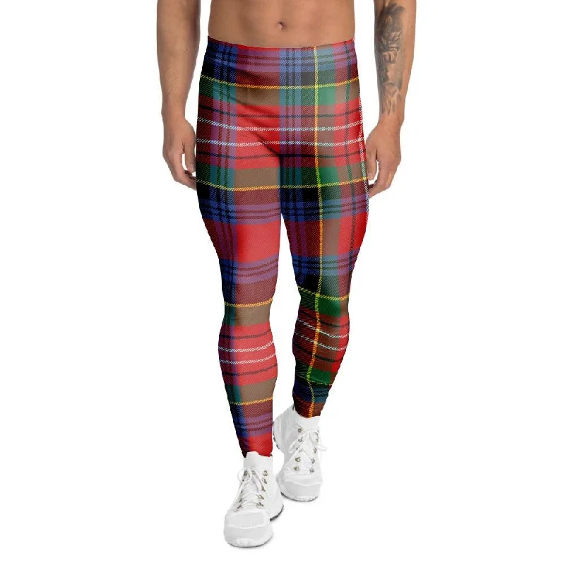 Caledonia Red Plaid Tartan Men's Leggings