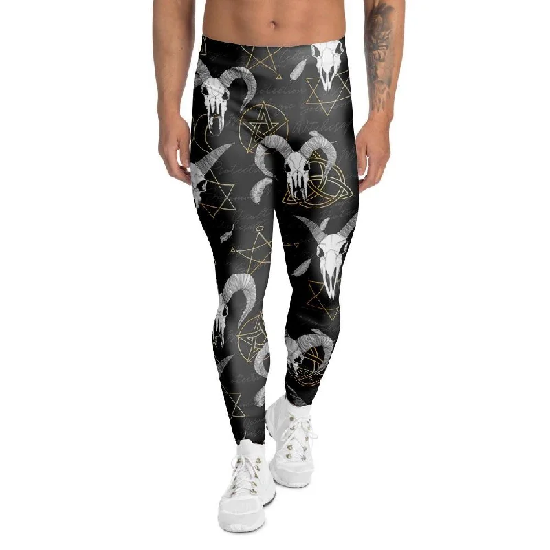 Capricorn Astrology Witch Gothic Men's Leggings