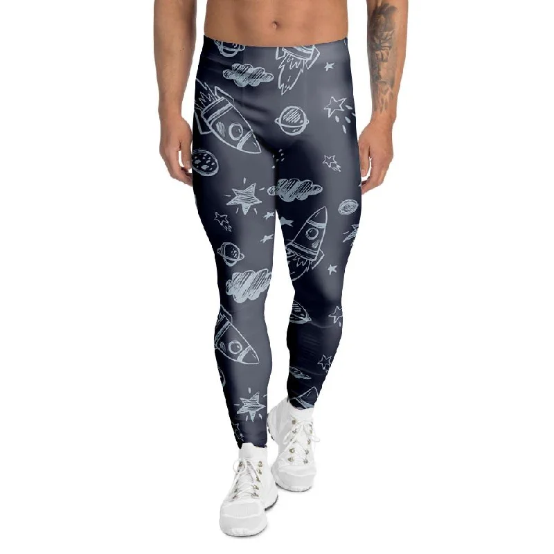 Cartoon Galaxy Space Men's Leggings