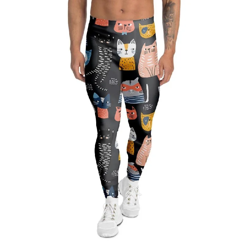 Cat Style Print Men's Leggings