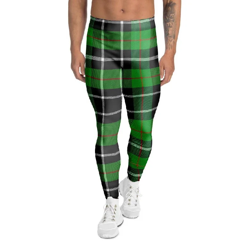 Christmas Tartan Green Plaid Scottish Men's Leggings