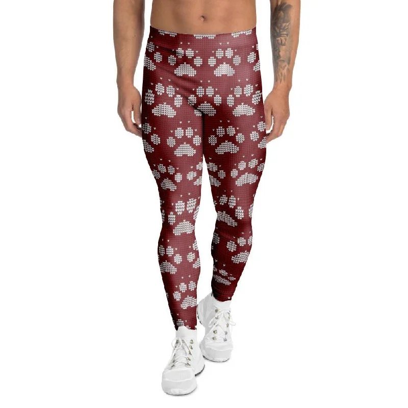 Christmas Ugly Paw Men's Leggings