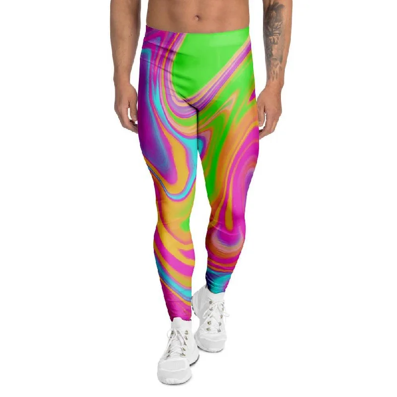 Colorful Abstract Paint Men's Leggings