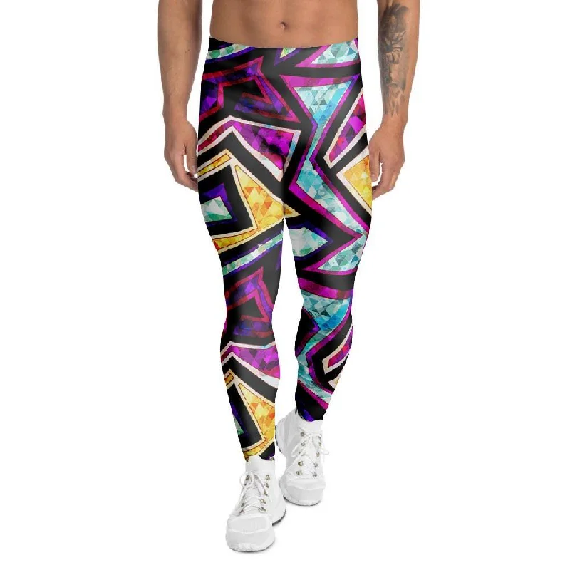 Diamond Geometric Men's Leggings