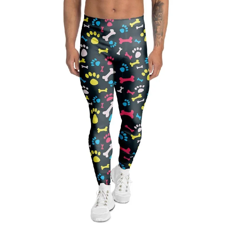 Dog Paw Print Men's Leggings