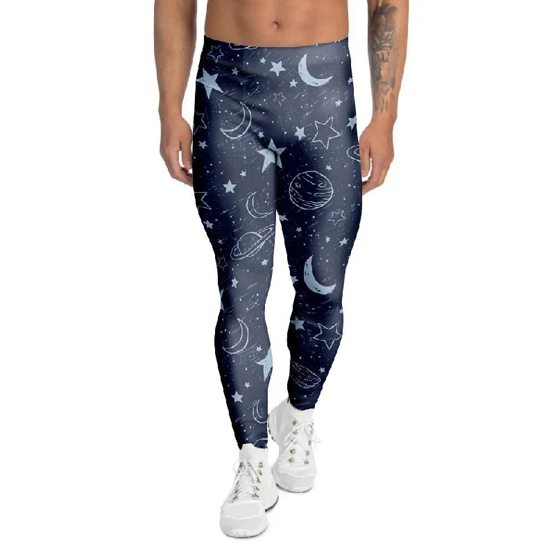 Doodle Galaxy Space Men's Leggings