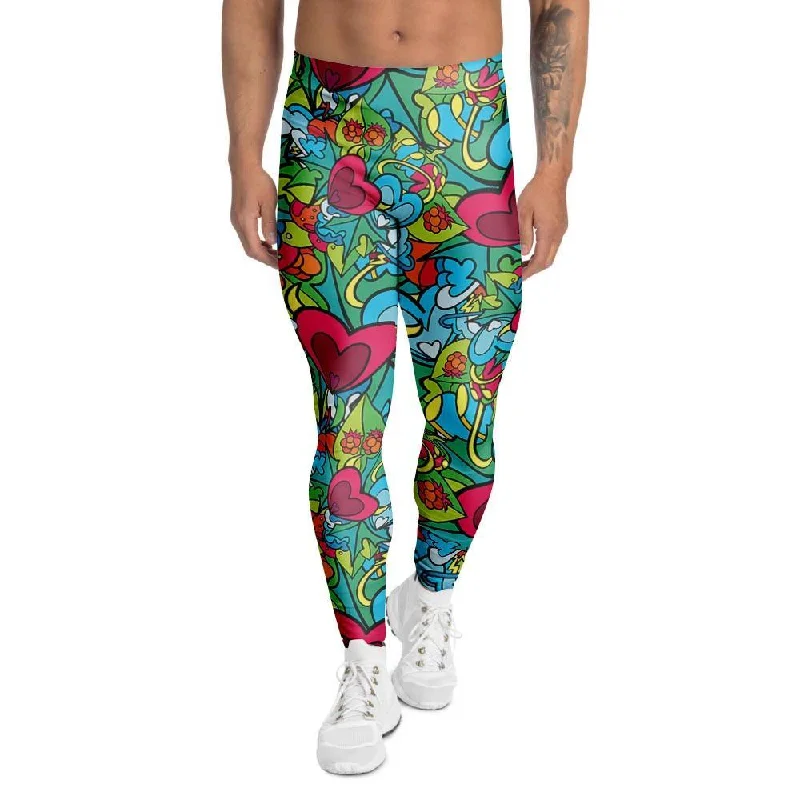 Floral Psychedelic Men's Leggings