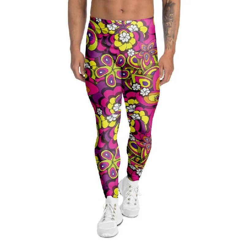 Floral Trippy Men's Leggings