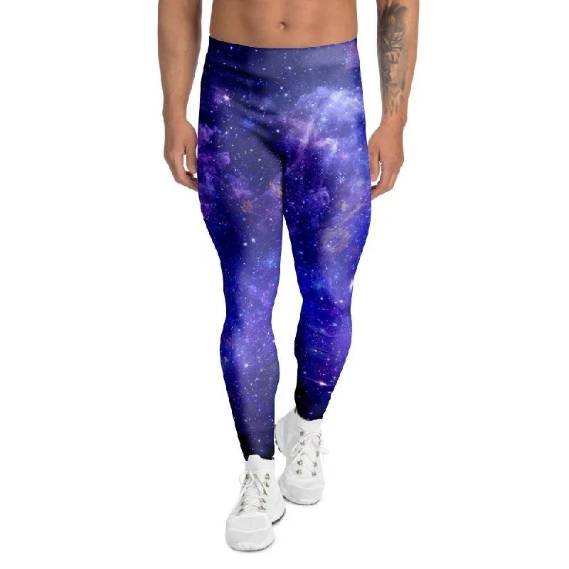 Galaxy Blue Space Men's Leggings