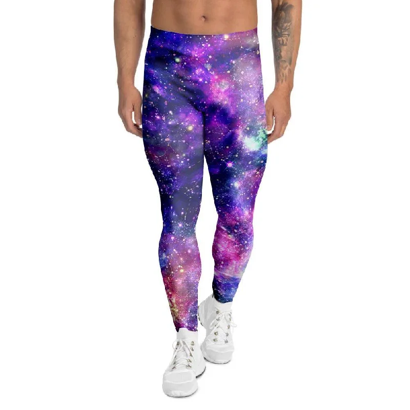 Galaxy Night Print Men's Leggings