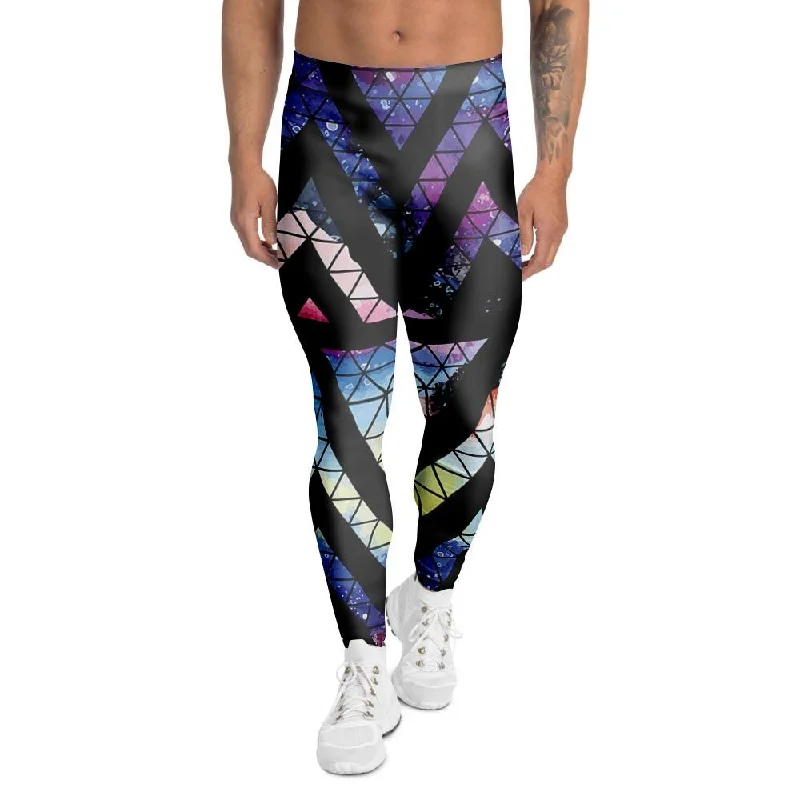 Galaxy Space Triangle Men's Leggings