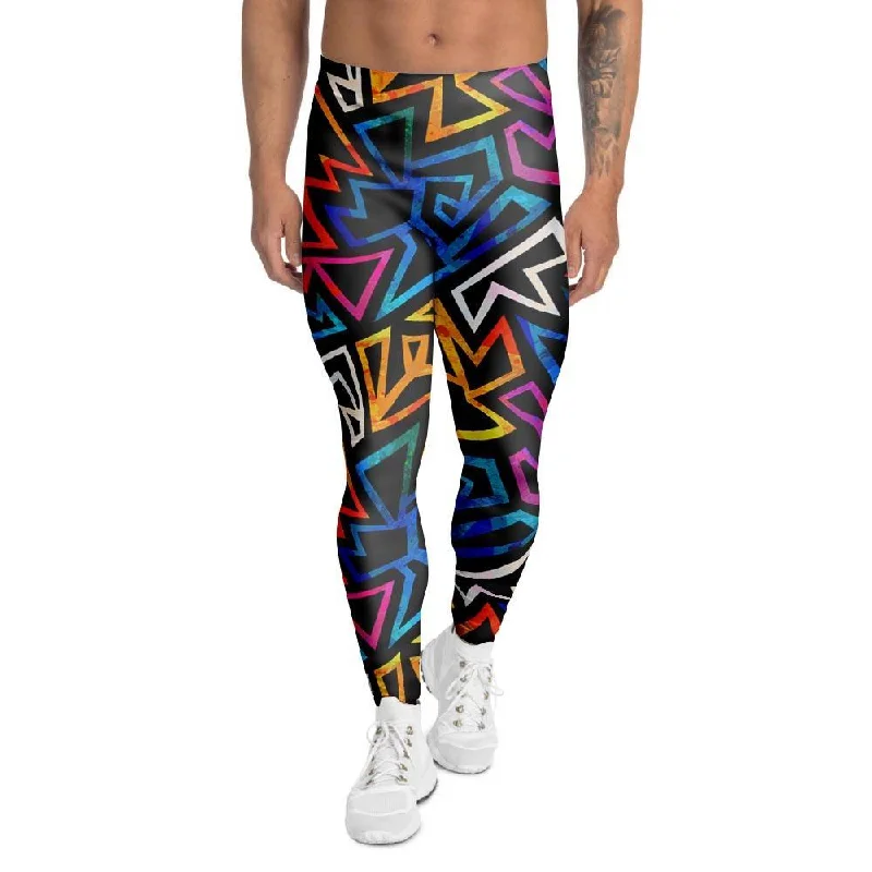 Geometric Print Men's Leggings