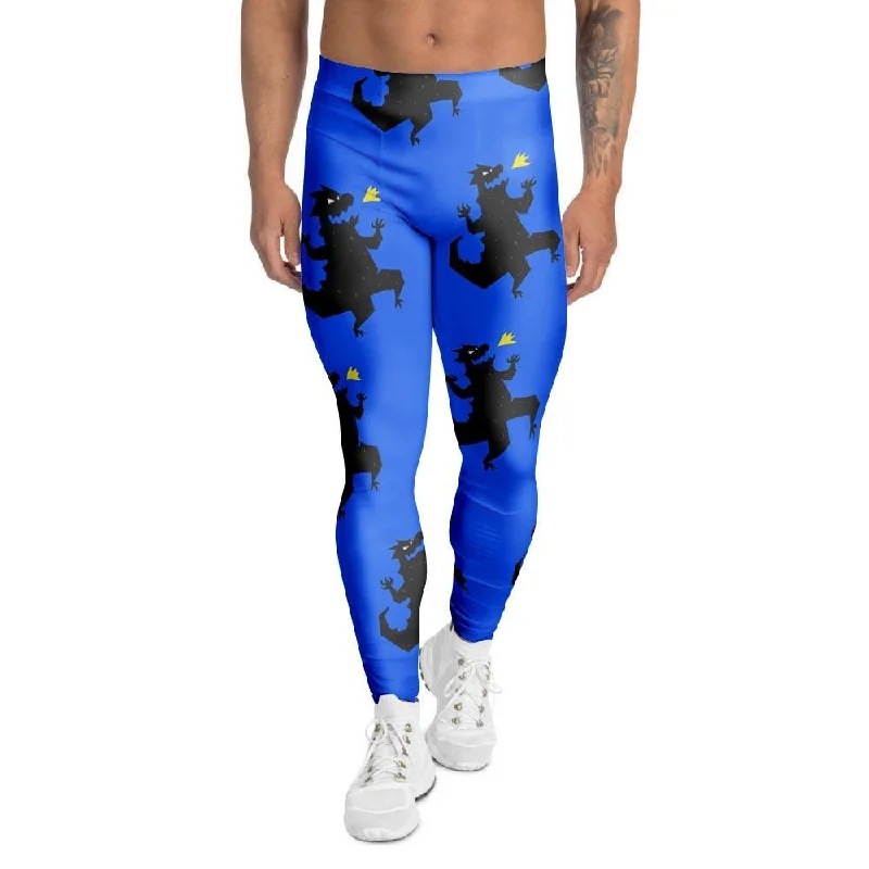 Godzilla Print Men's Leggings