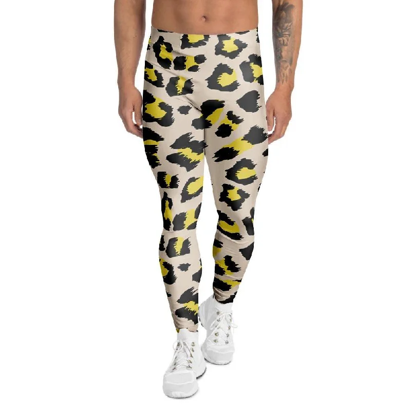 Leopard Print Men's Leggings