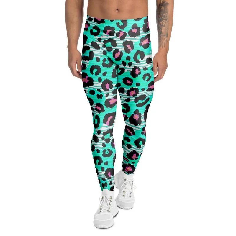 Leopard Zebra Print Men's Leggings