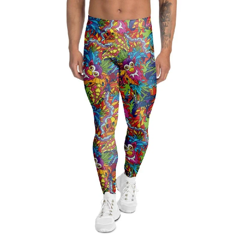 Monkey Trippy Psychedelic Men's Leggings