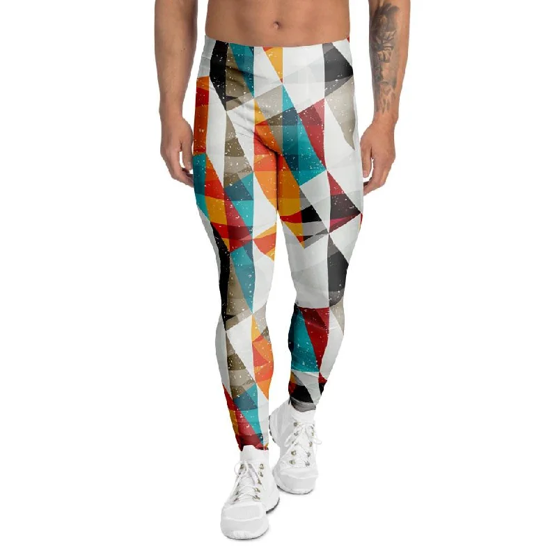 Neon Geometric Men's Leggings