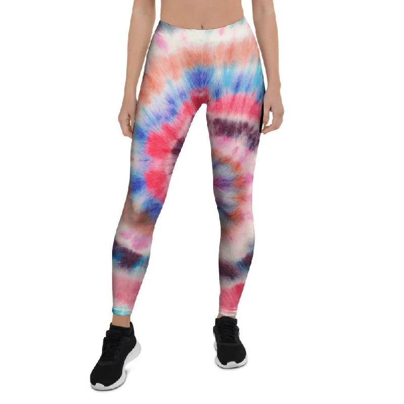 Swirl Rainbow Tie Dye Women's Leggings