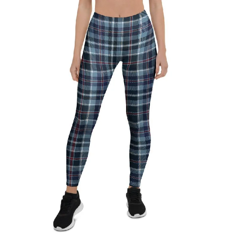 Tartan Blue Plaid Women's Leggings