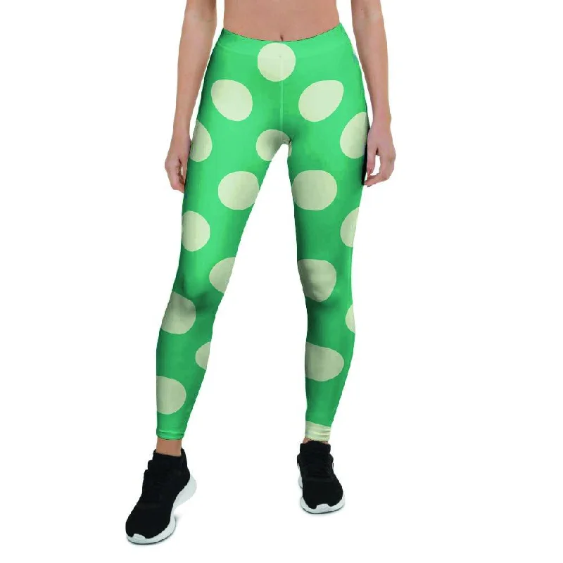 Teal Polka Dot Women's Leggings