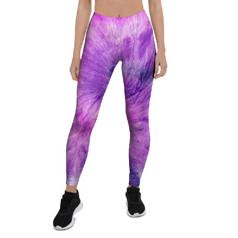 Tie Dye Purple Women's Leggings