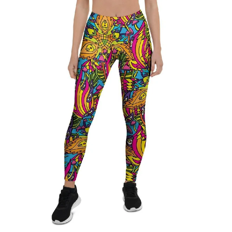 Trippy Hippie Flame Psychedelic Women's Leggings