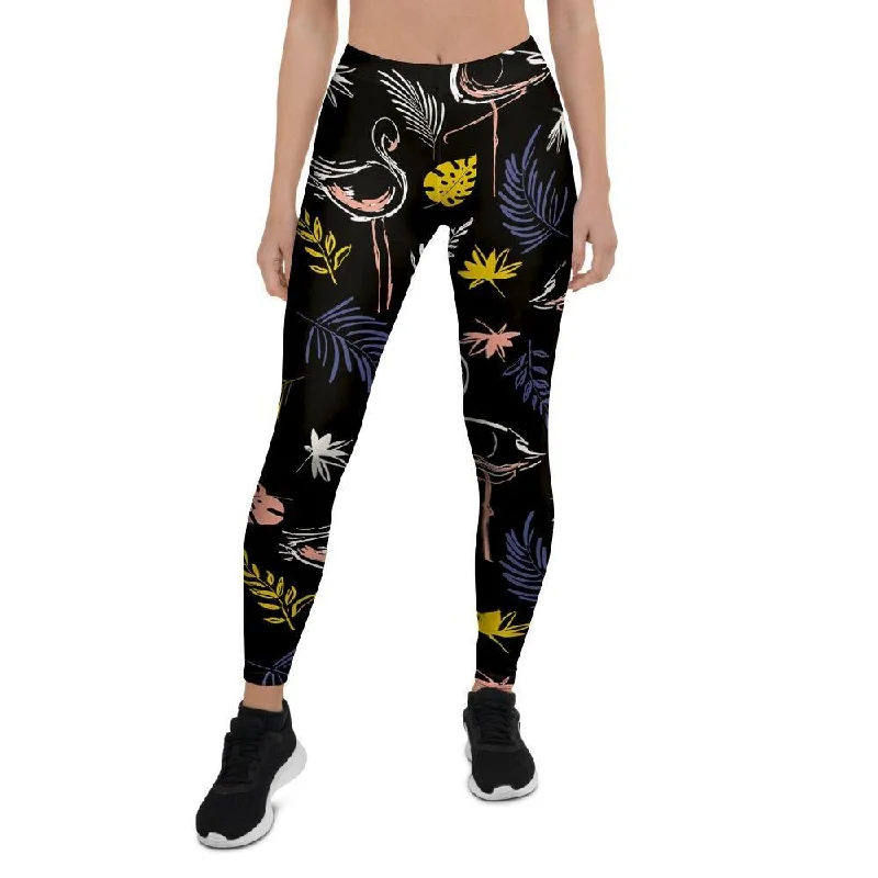 Tropical Flamingo Print Women's Leggings