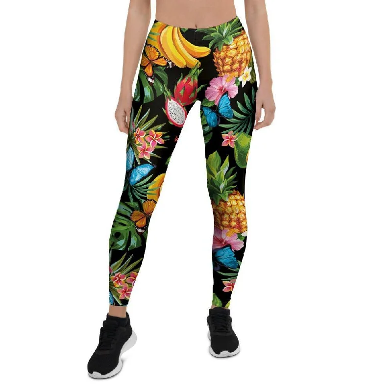 Tropical Fruit Hawaiian Print Women's Leggings