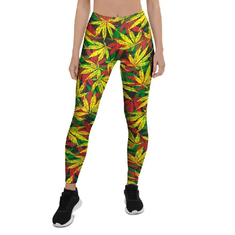 Tropical Reggae Leaf Women's Leggings