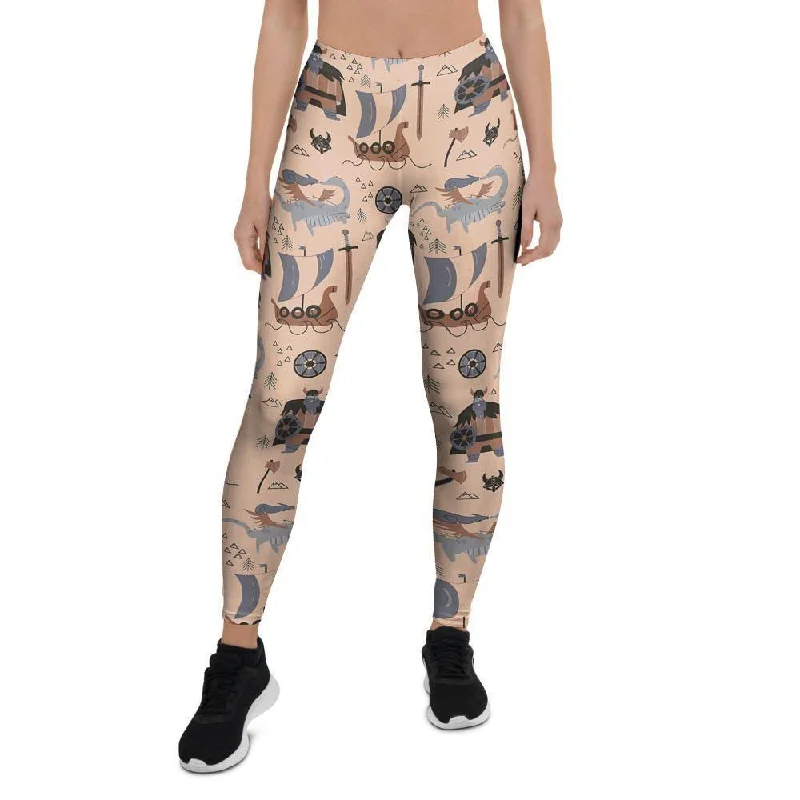 Viking Cartoon Norse Women's Leggings