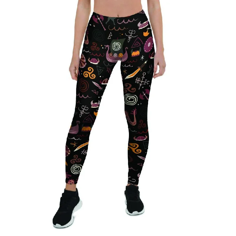 Viking Valhalla Cartoon Women's Leggings