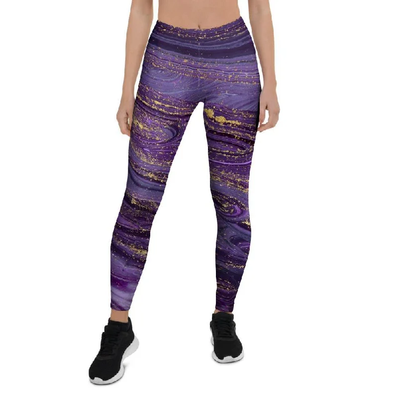 Violet Marble Women's Leggings