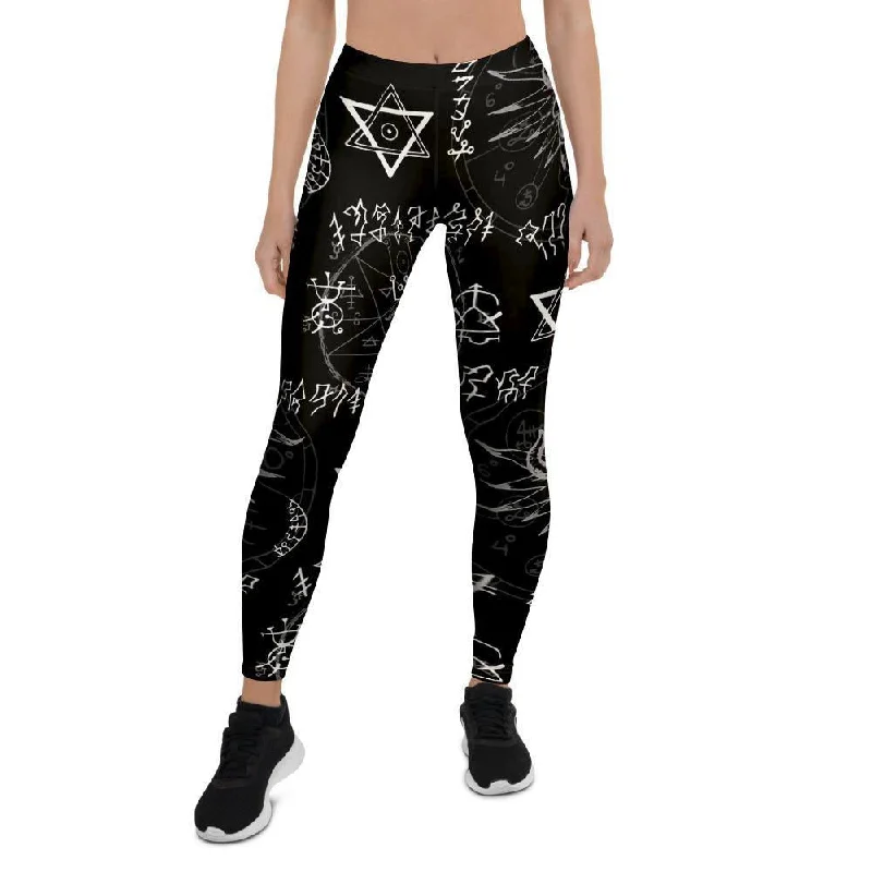 Witch Sign Print Women's Leggings