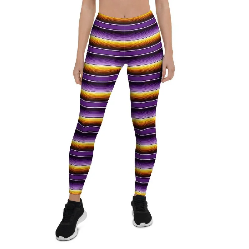 Yellow And Purple Mexican Baja Women's Leggings