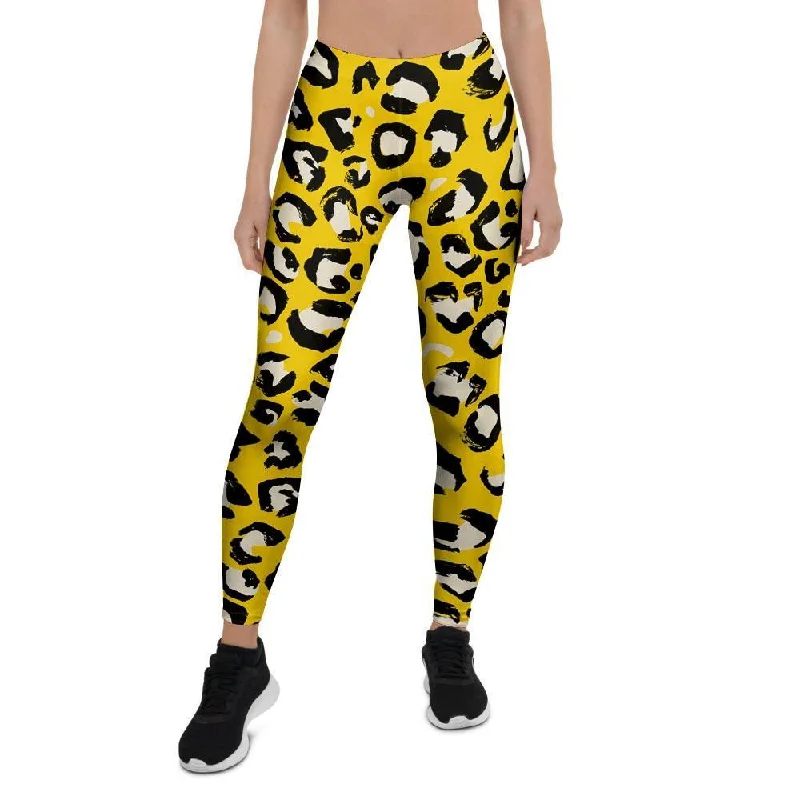 Yellow Leopard Women's Leggings